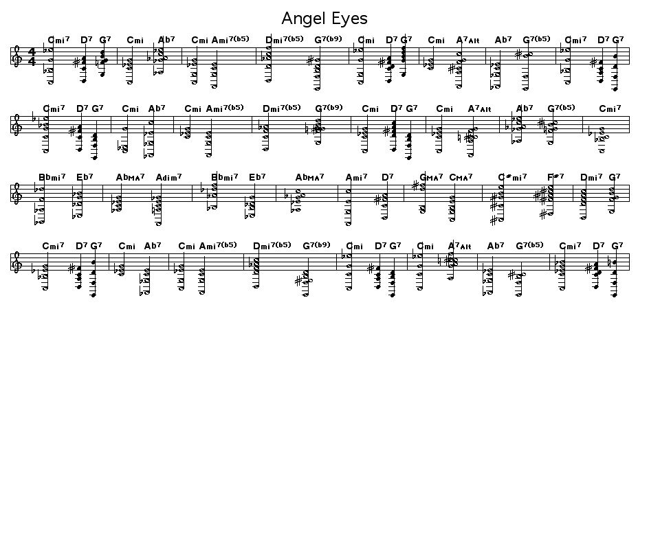 Angel Eyes: Gif Rendering of the chord progression for Matt Dennis's "Angel Eyes".  <P></P>